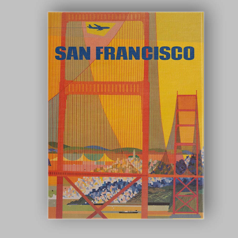Modern San Francisco Golden Gate Bridge Travel Poster Canvas Wall Art Print Decor Picture Ready to Hang