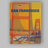 Modern San Francisco Golden Gate Bridge Travel Poster Canvas Wall Art Print Decor Picture Ready to Hang