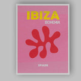 Ibiza Bohemia Pink Travel Poster Retro Canvas Wall Art Print Decor Picture Ready to Hang
