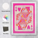 Retro Happy Hearts Day Typography Pastel Love Canvas Wall Art Print Decor Picture Ready to Hang