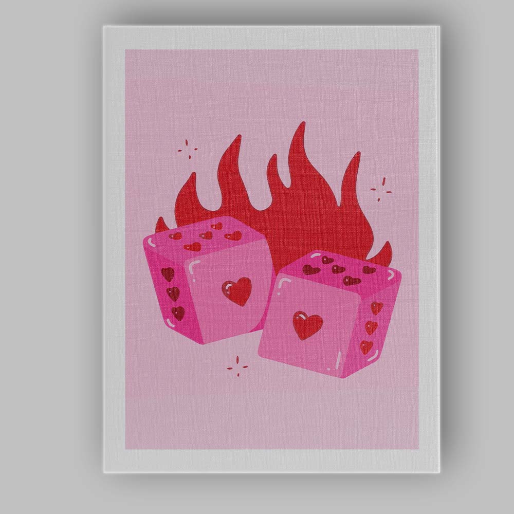 Ibiza Bohemia Retro Travel Poster Pink Canvas Wall Art Print Decor Picture Ready to Hang