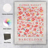 Barcelona Flower Market Botanical Floral Poster Canvas Wall Art Print Decor Picture Ready to Hang