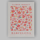 Barcelona Flower Market Botanical Floral Poster Canvas Wall Art Print Decor Picture Ready to Hang