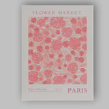 Paris Pink Monstera Tropical Leaf Market Poster Canvas Wall Art Print Decor Picture Ready to Hang