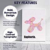 Pastel Balloon Dog Pop Art Illustration Canvas Wall Art Print Decor Picture Ready to Hang