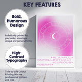 Pink Gemini Zodiac Astrology Birth Chart Poster Canvas Wall Art Print Decor Picture Ready to Hang