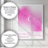 Pink Gemini Zodiac Astrology Birth Chart Poster Canvas Wall Art Print Decor Picture Ready to Hang
