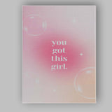 You Got This Girl Pink Motivational Quote Canvas Wall Art Print Decor Picture Ready to Hang