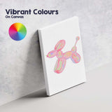 Pastel Balloon Dog Minimal Pop Art Canvas Wall Art Print Decor Picture Ready to Hang