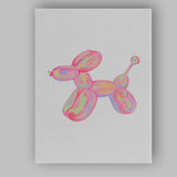 Pastel Balloon Dog Minimal Pop Art Canvas Wall Art Print Decor Picture Ready to Hang