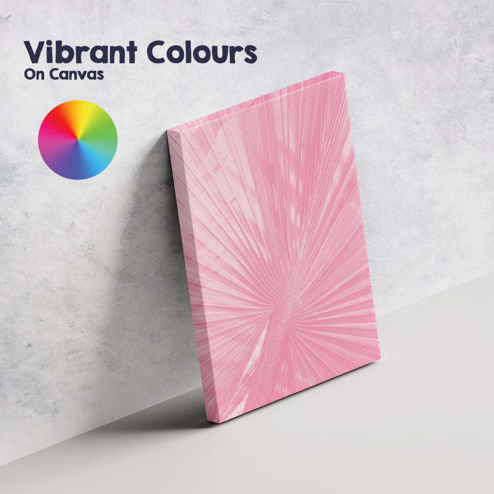 Pink Tropical Palm Leaf Botanical Minimal Photography Canvas Wall Art Print Decor Picture Ready to Hang