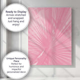 Pink Tropical Palm Leaf Botanical Minimal Photography Canvas Wall Art Print Decor Picture Ready to Hang