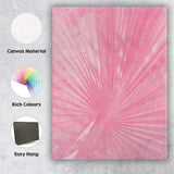 Pink Tropical Palm Leaf Botanical Minimal Photography Canvas Wall Art Print Decor Picture Ready to Hang
