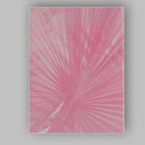 Pink Tropical Palm Leaf Botanical Minimal Photography Canvas Wall Art Print Decor Picture Ready to Hang