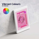 Pink Tiger Love Matchbox Valentine Illustration Canvas Wall Art Print Decor Picture Ready to Hang