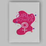 Girls Power Feminist Symbol Modern Graphic Canvas Wall Art Print Decor Picture Ready to Hang