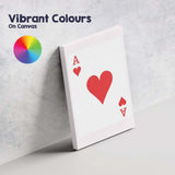 Ace Of Hearts Minimalist Playing Card Canvas Wall Art Print Decor Picture Ready to Hang