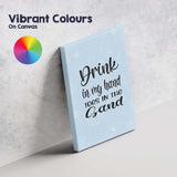Drink In My Hand Toes In The Sand Beach Quote Typography Canvas Wall Art Print Decor Picture Ready to Hang
