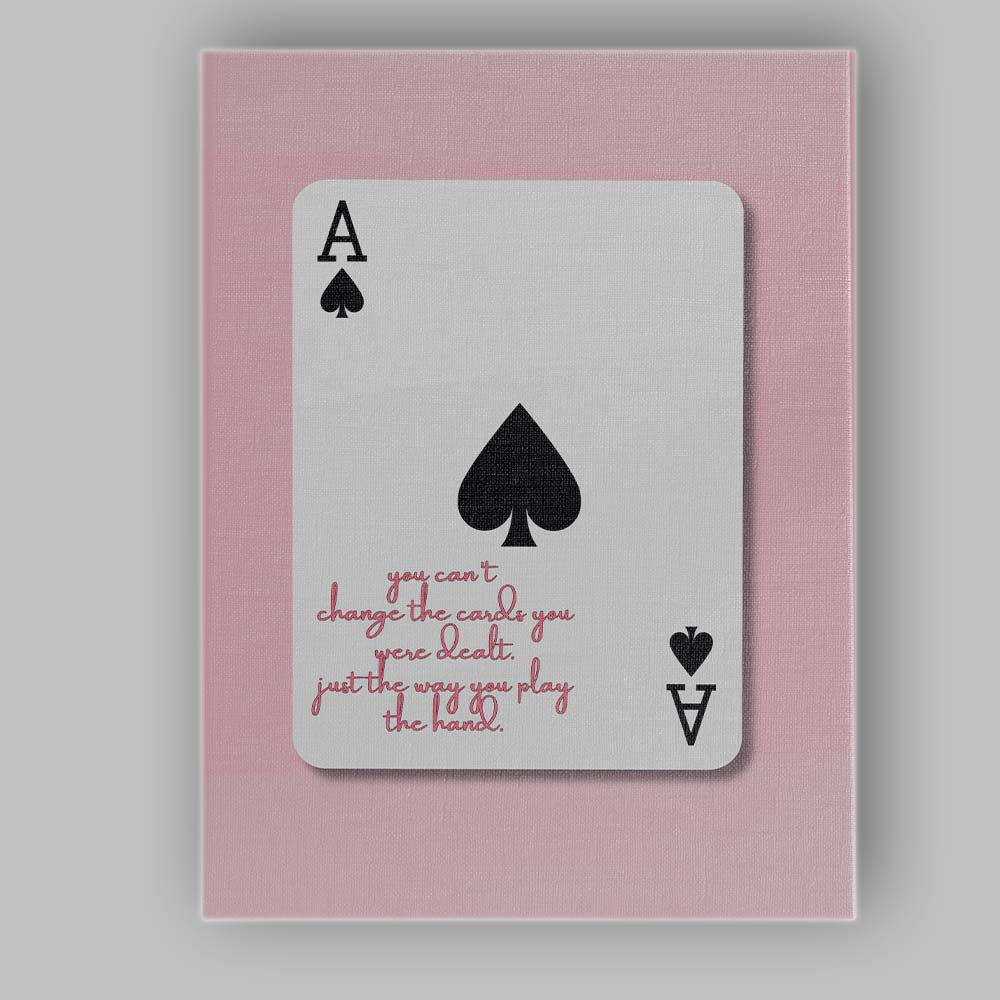 Ace of Spades Inspirational Playing Card Typography Canvas Wall Art Print Decor Picture Ready to Hang