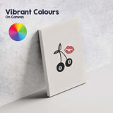 Cute Eight Ball Cherries Lip Print Minimalist Canvas Wall Art Print Decor Picture Ready to Hang
