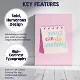 You Can Do Anything Motivational Typography Notebook Illustration Canvas Wall Art Print Decor Picture Ready to Hang