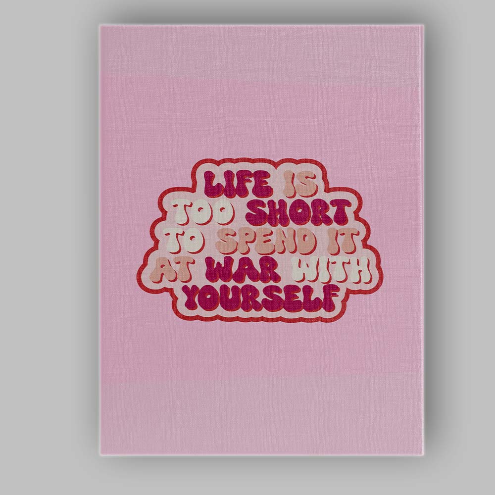 Life Is Too Short Inspirational Typography Quote Canvas Wall Art Print Decor Picture Ready to Hang