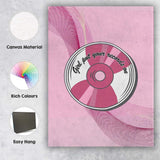 Girl Put Your Records On Retro Music CD Canvas Wall Art Print Decor Picture Ready to Hang