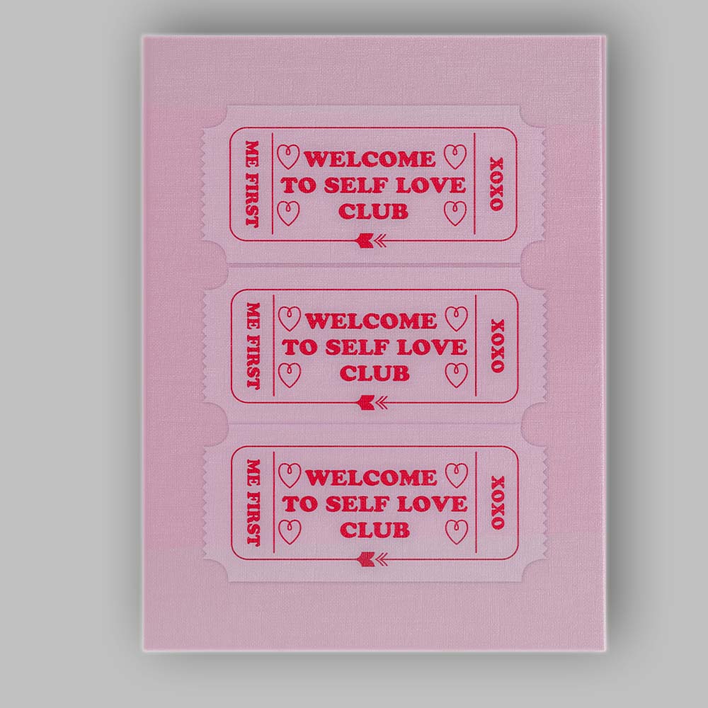 Welcome To Self Love Club Ticket Typography Canvas Wall Art Print Decor Picture Ready to Hang