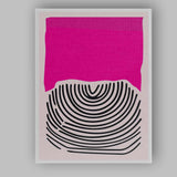 Abstract Pink Black Minimalist Fingerprint Line Art Canvas Wall Art Print Decor Picture Ready to Hang