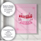 The Universe Is Yours To Expand Retro Typography Canvas Wall Art Print Decor Picture Ready to Hang