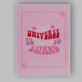 The Universe Is Yours To Expand Retro Typography Canvas Wall Art Print Decor Picture Ready to Hang