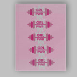 Girl Power Dumbbell Fitness Motivation Graphic Canvas Wall Art Print Decor Picture Ready to Hang