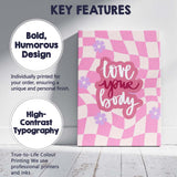 Love You Baby Wavy Checkerboard Typography Canvas Wall Art Print Decor Picture Ready to Hang