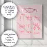 You Are Born To Be Loved Watercolour Pink Ribbon Collection Canvas Wall Art Print Decor Picture Ready to Hang