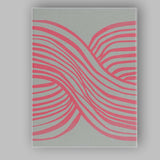 Abstract Pink Wavy Ribbon Line Pattern Canvas Wall Art Print Decor Picture Ready to Hang