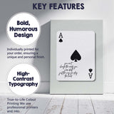 Ace Of Spades Playing Card Motivational Quote Canvas Wall Art Print Decor Picture Ready to Hang