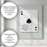 Ace Of Spades Playing Card Motivational Quote Canvas Wall Art Print Decor Picture Ready to Hang