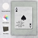 Ace Of Spades Playing Card Motivational Quote Canvas Wall Art Print Decor Picture Ready to Hang