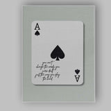 Ace Of Spades Playing Card Motivational Quote Canvas Wall Art Print Decor Picture Ready to Hang