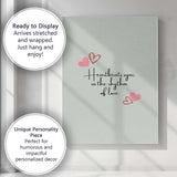 Heartbeats Sync In The Rhythm Of Love Typography Canvas Wall Art Print Decor Picture Ready to Hang