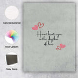 Heartbeats Sync In The Rhythm Of Love Typography Canvas Wall Art Print Decor Picture Ready to Hang