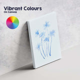 Soft Blue Watercolour Tropical Palm Trees Canvas Wall Art Print Decor Picture Ready to Hang