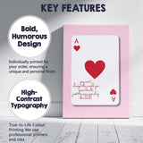 Ace Of Hearts Motivational Playing Card Quote Canvas Wall Art Print Decor Picture Ready to Hang