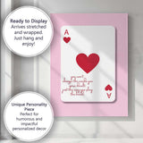 Ace Of Hearts Motivational Playing Card Quote Canvas Wall Art Print Decor Picture Ready to Hang