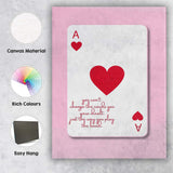 Ace Of Hearts Motivational Playing Card Quote Canvas Wall Art Print Decor Picture Ready to Hang