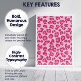 Hot Pink Leopard Animal Print Repeat Pattern Canvas Wall Art Print Decor Picture Ready to Hang