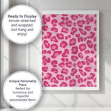 Hot Pink Leopard Animal Print Repeat Pattern Canvas Wall Art Print Decor Picture Ready to Hang