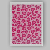 Hot Pink Leopard Animal Print Repeat Pattern Canvas Wall Art Print Decor Picture Ready to Hang