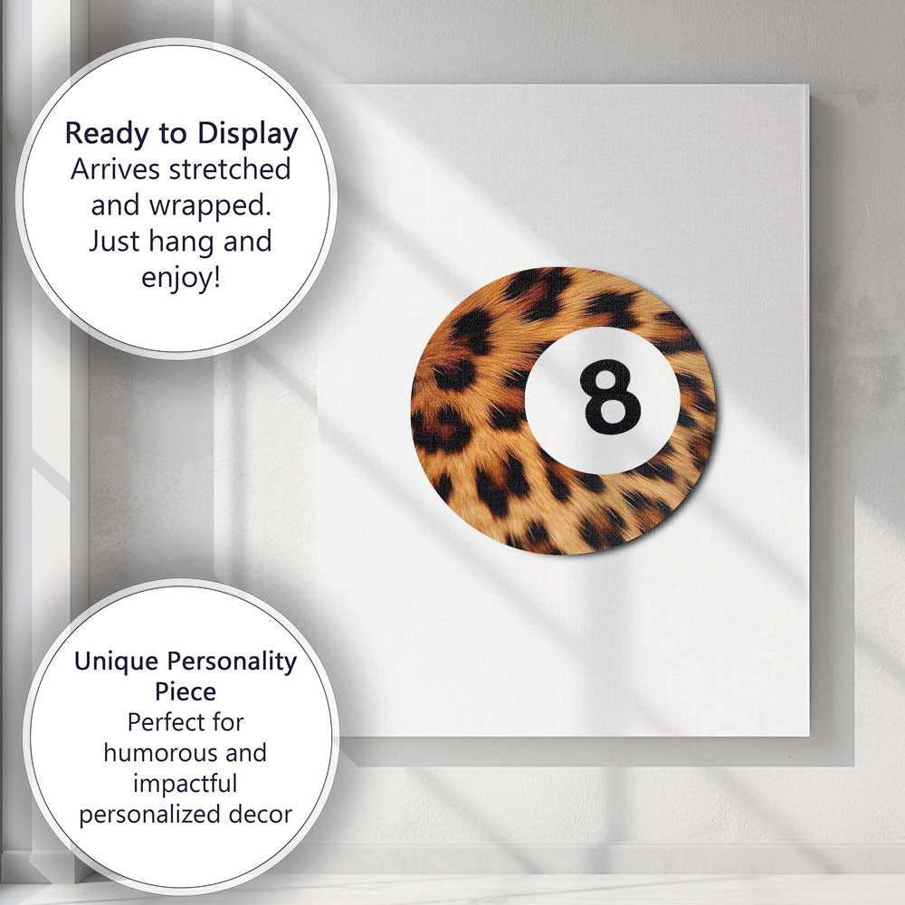 Pink Leopard Portrait Modern Animal Illustration Canvas Wall Art Print Decor Picture Ready to Hang