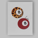 Pink Lucky Eight Ball Billiards Coquette Graphic Canvas Wall Art Print Decor Picture Ready to Hang